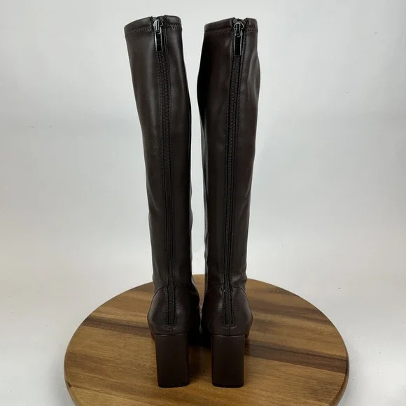 Womens Franco Sarto Kathrine Dark Brown Faux Leather Riding Boots Size 6 M WC - Picture 7 of 10